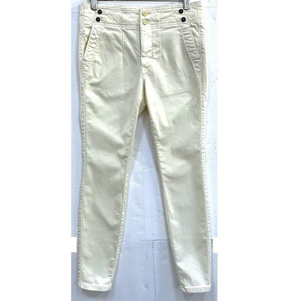 Pilcro high rise denim legging with button detail